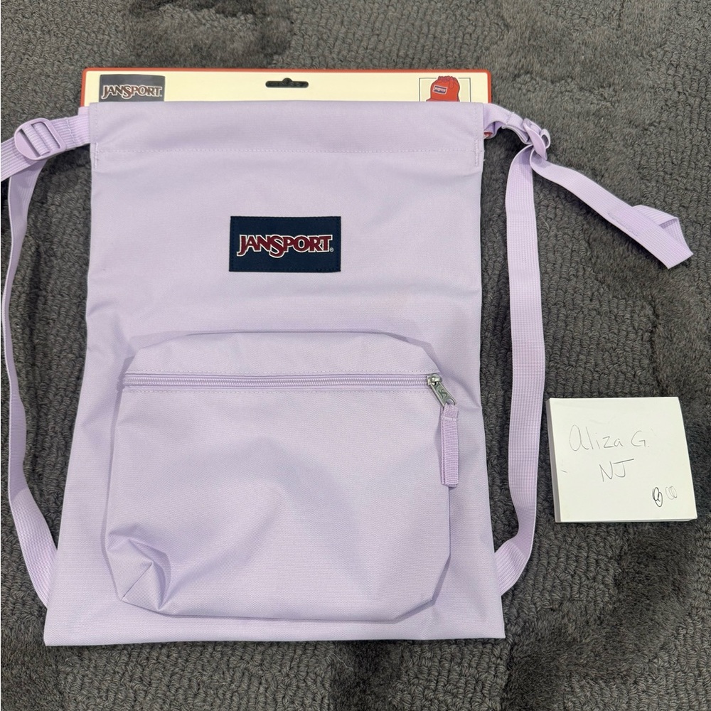 Jansport Light Purple Drawstring Bag